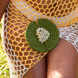 LIMITED EDITION: Honeycomb Colorblock Sarong in Yellow + White