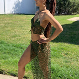 Waterfall Wrap Maxi Skirt